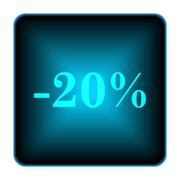 20 percentenkorting pictogram - Foto, afbeelding