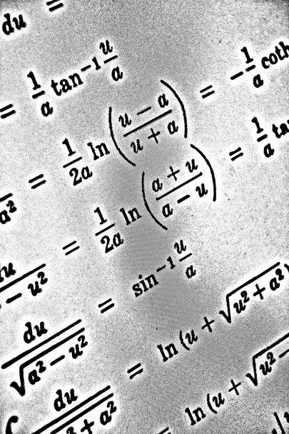 Large number of mathematical formulas on a white background HDR - Photo, Image