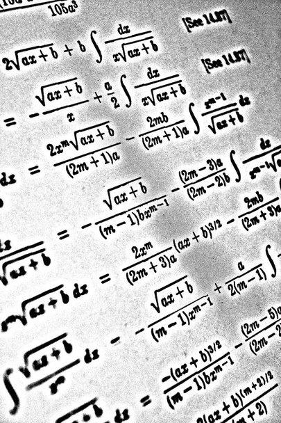 Large number of mathematical formulas on a white background HDR - Photo, Image