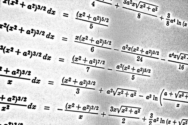 Sayıda beyaz bir arka planda Hdr matematiksel formül - Fotoğraf, Görsel