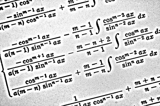 Μεγάλο αριθμό των μαθηματικών τύπων σε λευκό φόντο Hdr - Φωτογραφία, εικόνα