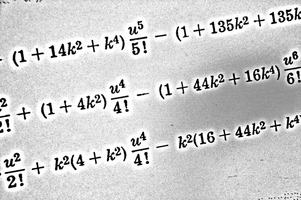 Mnoho matematických vzorců na bílém pozadí Hdr - Fotografie, Obrázek
