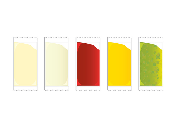 Condiment packets - Vector, Image
