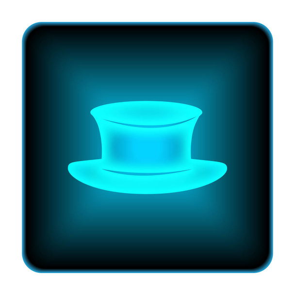 Icono del sombrero. Botón de Internet sobre fondo blanco
 - Foto, Imagen
