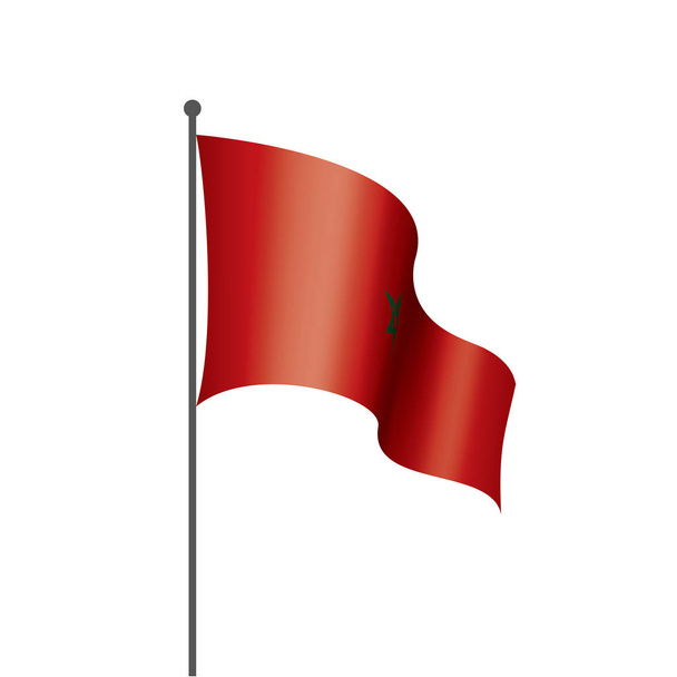 Флаг Марокко, векторная иллюстрация на белом фоне
 - Вектор,изображение