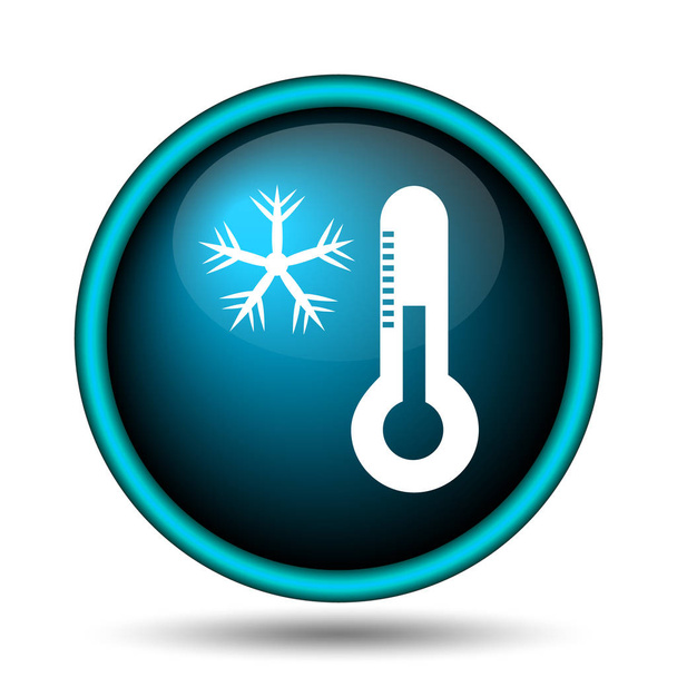 温度計のアイコンとスノーフレーク - 写真・画像