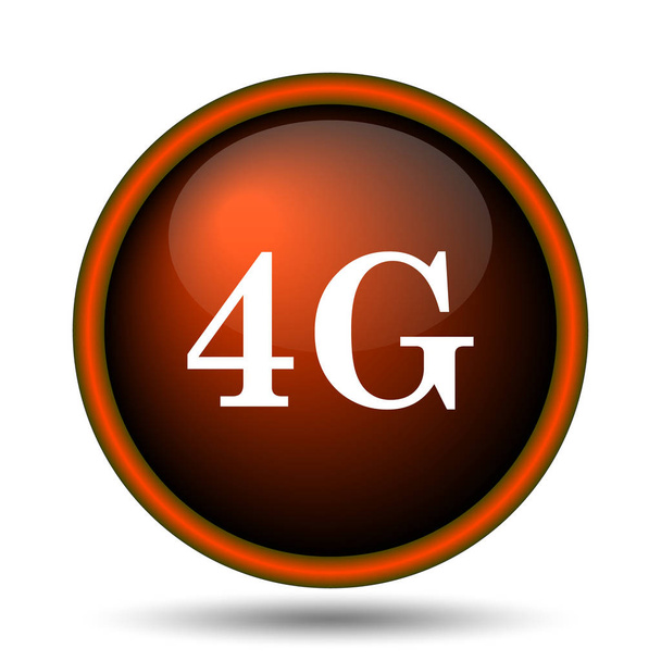 4G icon. Internet button on white background - Photo, Image
