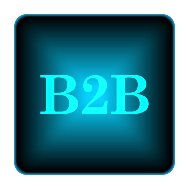 B2B pictogram. Internet knop op witte achtergrond - Foto, afbeelding