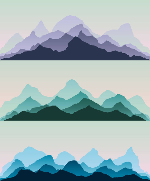 Majestic mountains. Panorama background. - Vector, Image