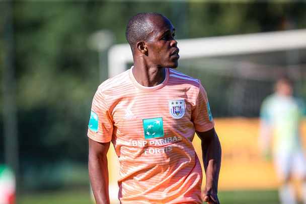 Horst, Netherlands - June 29, 2018: Player of RSC Anderlecht Knowledge Musona in action during friendly match RSC Anderlecht vs PAOK at Sport park Sporting Swolgen Tienray  - Foto, immagini