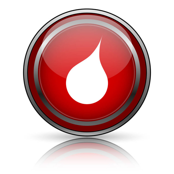 Icono rojo brillante sobre fondo blanco. Botón Internet
. - Foto, Imagen