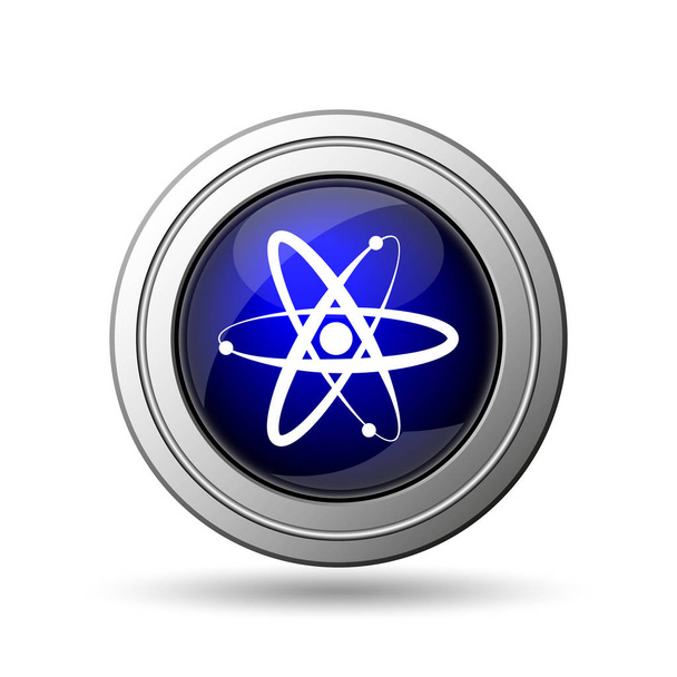 原子のアイコン。白い背景の上のインター ネット ボタン - 写真・画像