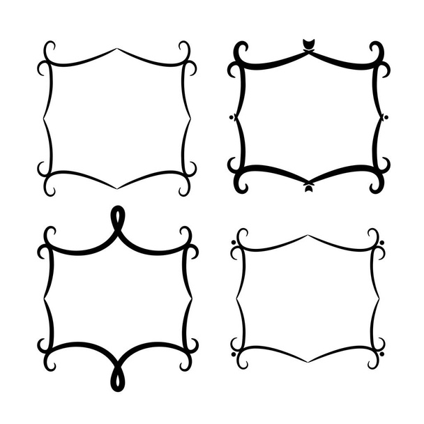 Vector set of decorative frames for design. - Vector, Image