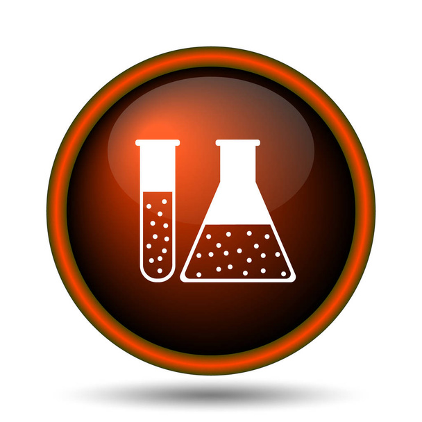 Conjunto de química icono. Botón de Internet sobre fondo blanco
 - Foto, Imagen