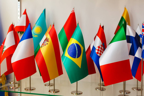 Brazil and world national flags - 写真・画像