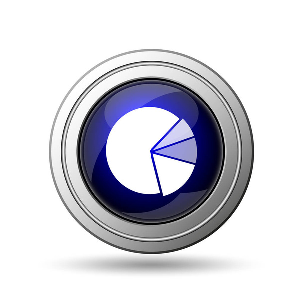 Chart pie icon. Internet button on white background - Foto, immagini
