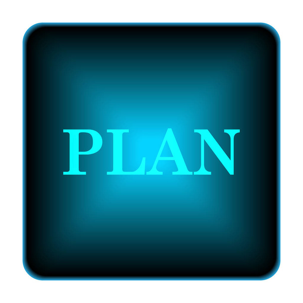 Plan pictogram. Internet knop op witte achtergrond - Foto, afbeelding