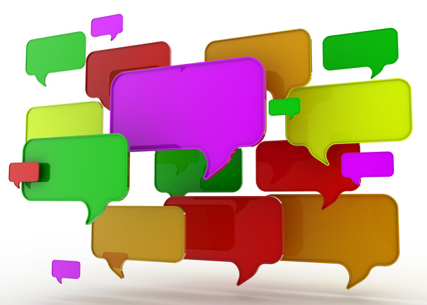 Abstract glossy speech bubbles - Photo, Image
