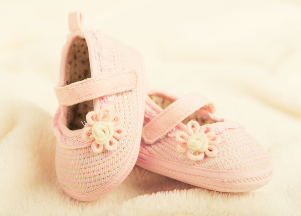 baby booties shoes for newborn girl - Photo, Image