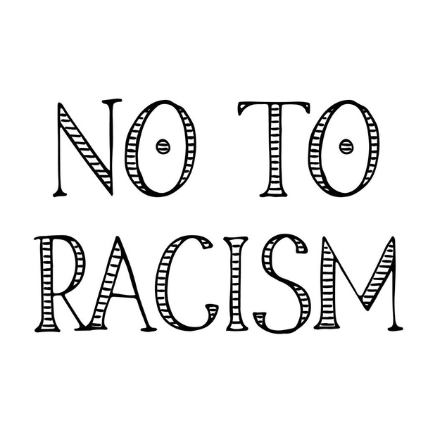 No To Racism label - Vector, Image