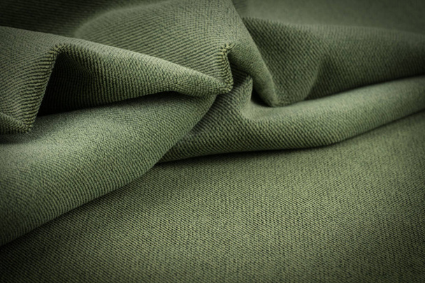 crumpled fabric background and texture. Abstract background, empty template. Selective focus. - Foto, afbeelding