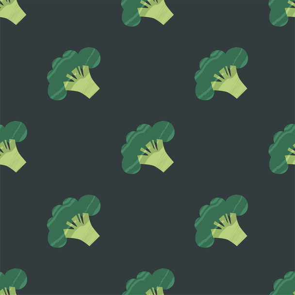 Seamless pattern with broccoli - Vecteur, image