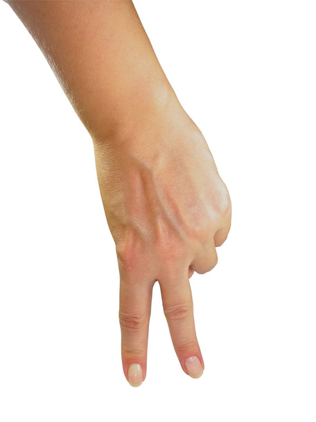 Human lady hand showing human symbol - Photo, Image