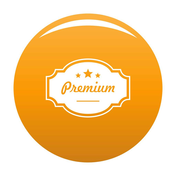 Legjobb premium label ikon vektor narancs - Vektor, kép