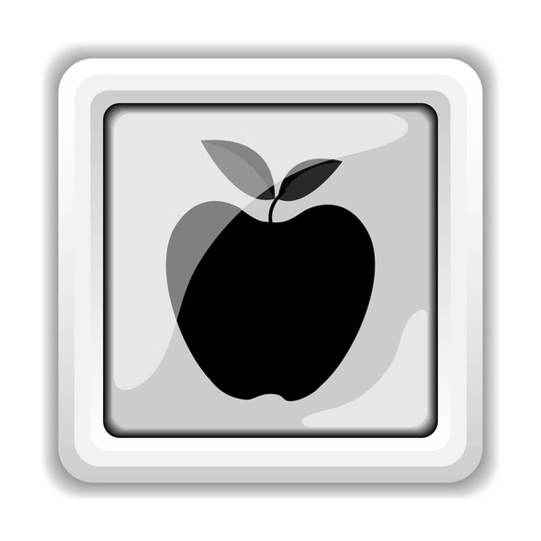 リンゴのアイコン。白い背景の上のインター ネット ボタン - 写真・画像