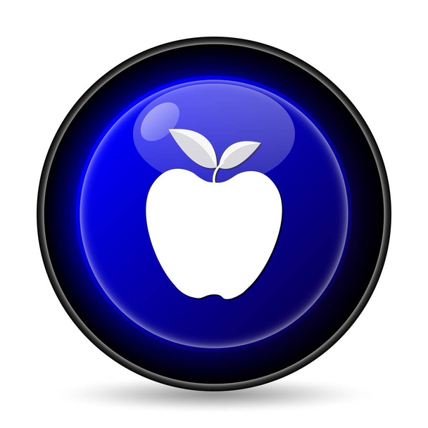 Значок яблока. Кнопка Интернет на белом фоне
 - Фото, изображение
