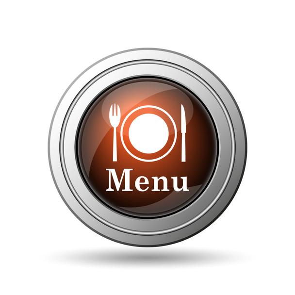 Icono del menú. Botón de Internet sobre fondo blanco
 - Foto, Imagen