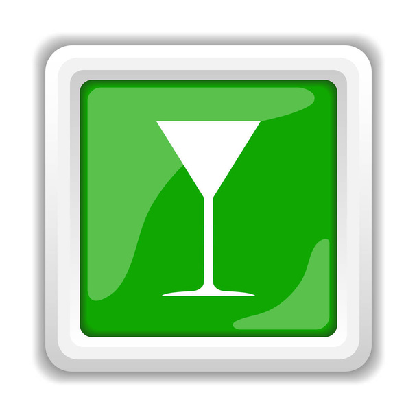 Icono de cristal Martini. Botón de Internet sobre fondo blanco
 - Foto, Imagen