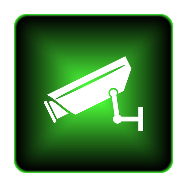 Surveillance camera icon. Internet button on white background - Photo, Image