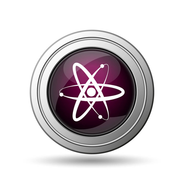 Icona degli atomi. Pulsante Internet su sfondo bianco
 - Foto, immagini
