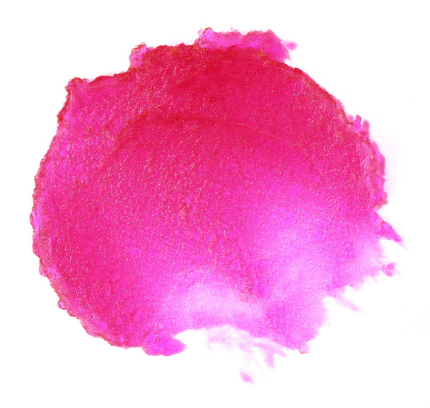 ροζ lipgloss μουτζούρα απομονωθεί σε λευκό φόντο - Φωτογραφία, εικόνα