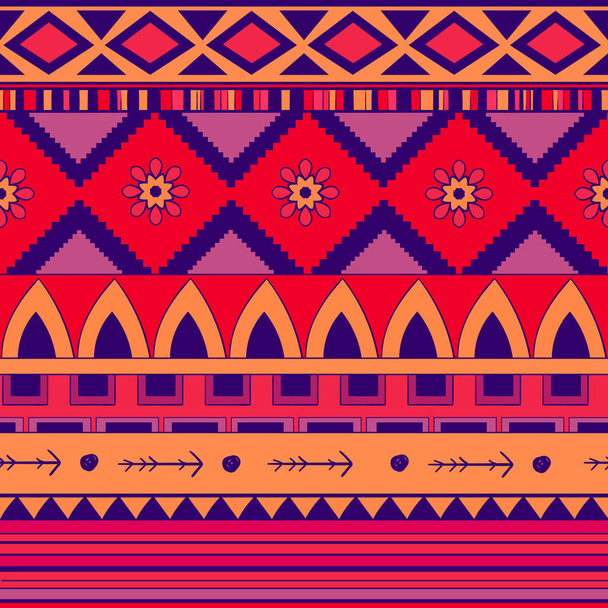 Seamless pattern background  in ethnic style. Embroidery - Vector, Image