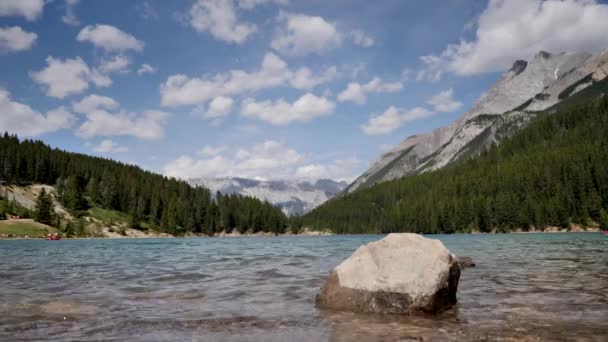 Low angle view of scenic lake with water - Footage, Video