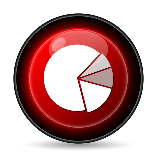 Chart pie icon. Internet button on white background - Foto, imagen