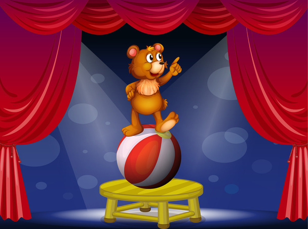 Ведмідь на цирковому шоу
 - Вектор, зображення