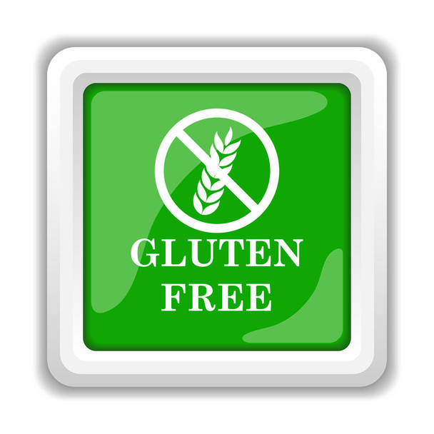 Gluten vrije icon. Internet knop op witte achtergrond - Foto, afbeelding