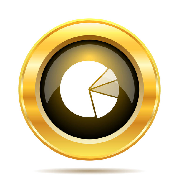 Chart pie icon. Internet button on white background - Photo, Image