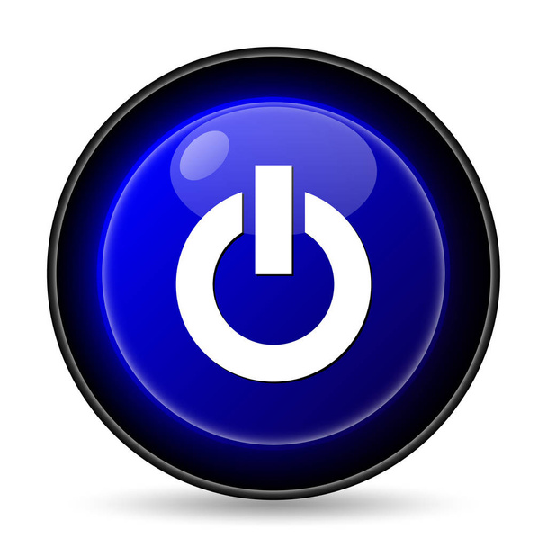 Icono del botón de encendido. Botón de Internet sobre fondo blanco
 - Foto, imagen