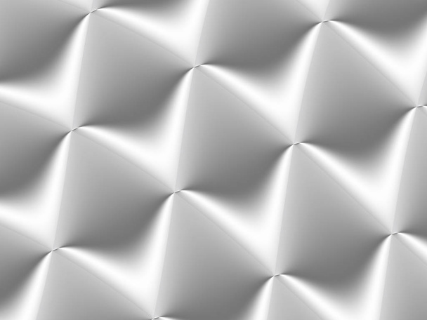 Rombos blancos y grises claros decorados en 3D en un patrón repetitivo. Diseño monocromático geométrico futurista para fondos, plantillas, fondos, diseños de superficies, textiles y tejidos
 - Foto, Imagen