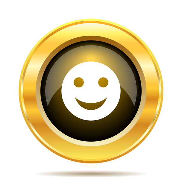 Smiley icon. Internet button on white background - Photo, Image