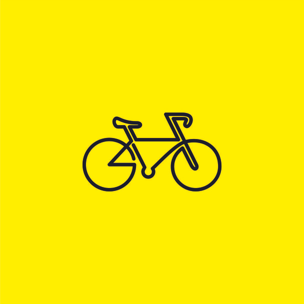 Logo Bicycle, one line, cyclist, sport, icon, Bicycle - Vetor, Imagem
