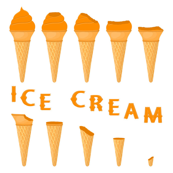 Ice Cream Pixel Art 8 Bit Icecream Vector Illustration Stock