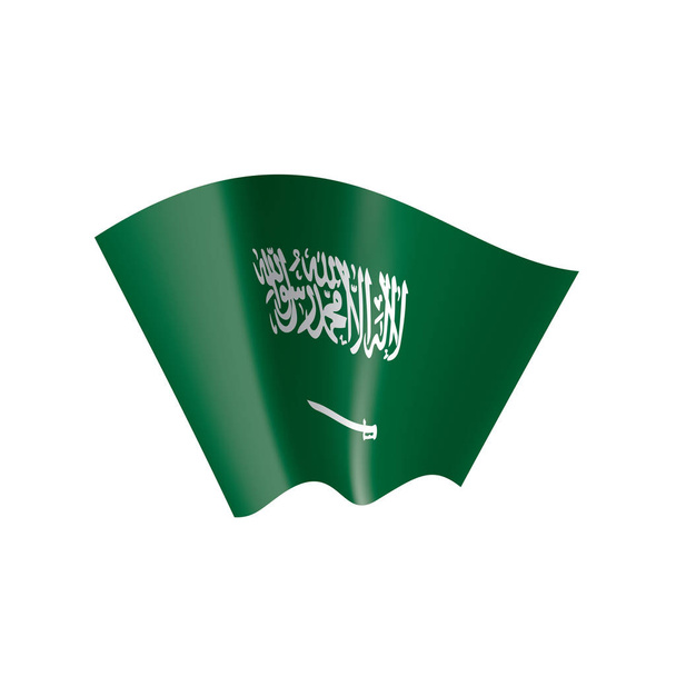 Bandeira da Arábia Saudita, ilustração vetorial sobre um fundo branco
 - Vetor, Imagem