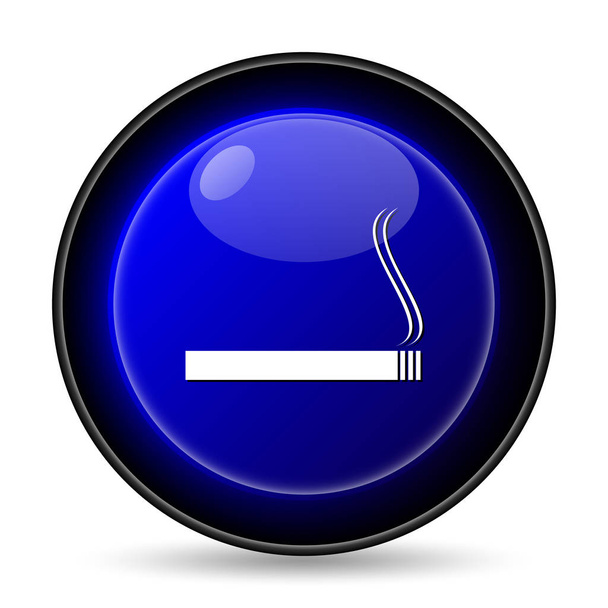 Icono de cigarrillo. Botón de Internet sobre fondo blanco
 - Foto, imagen