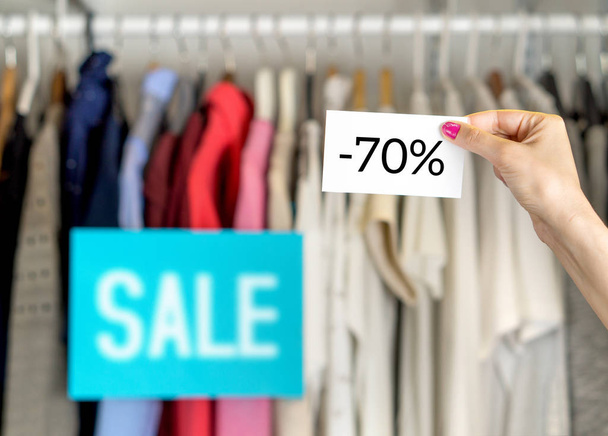 Minus seventy percent or 70% sale, bargain - Photo, Image