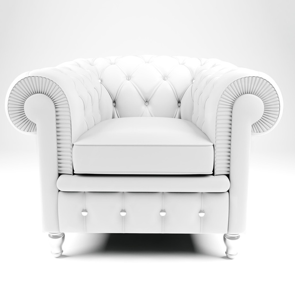 3d white armchair - Foto, Imagen